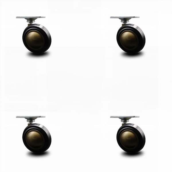 Service Caster 2.25 Inch Windsor Antique Soft Tread Ball Caster - Top Plate - SCC, 4PK SCC-TP01S214-DCR-WA-TP2-4 - main